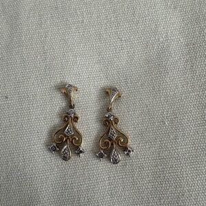 Elegant Gold and Silver Earrings